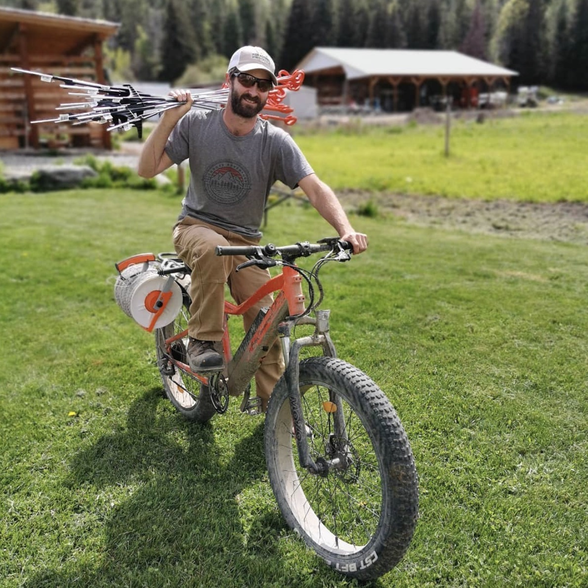 An electric fence, an electric bike, and everyday farm progress