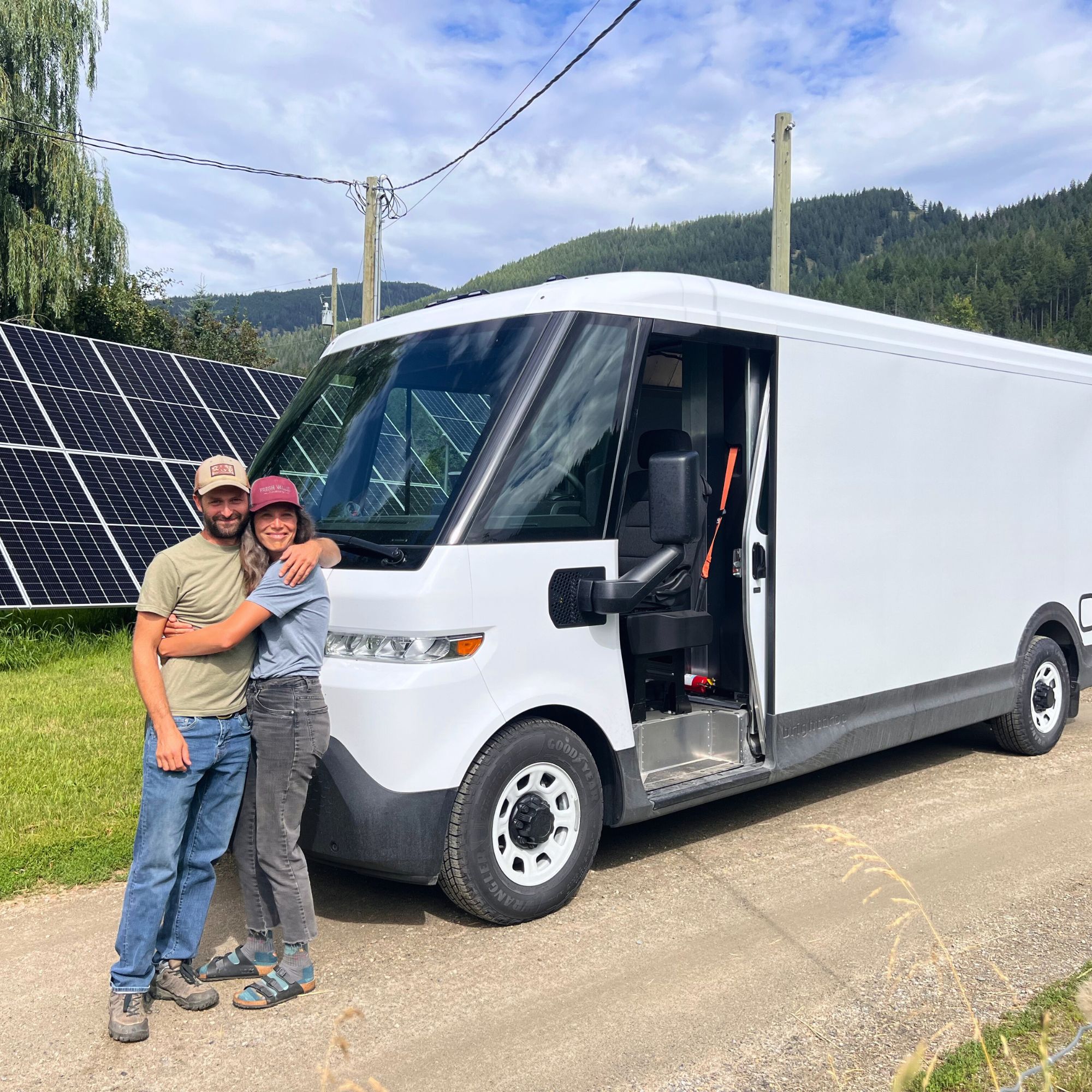 New electric delivery van (powered by our solar panels)