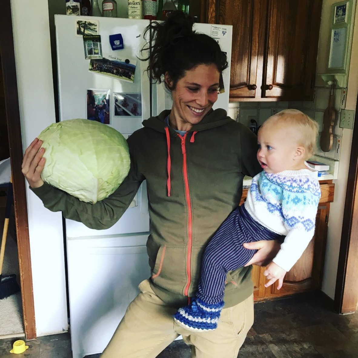 21 lb cabbage. 21 lb baby.
